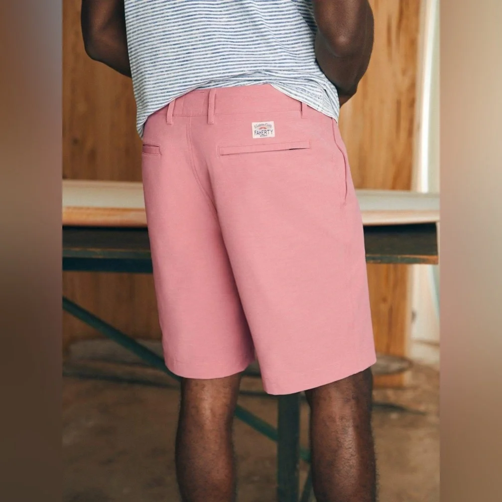 Faherty Belt Loop All Day 9” Shorts Faded‎ Flag Red Men’s Size 40* NWT